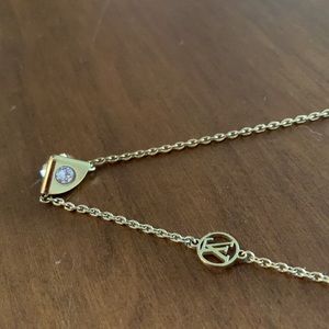 Authentic LV crystal pyramid necklace